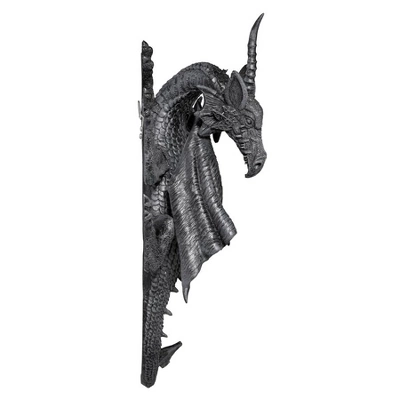 Design Toscano Horned Dragon Of Devonshire Wall Sculpture: Set Of Two 6 Design Toscano Horned Dragon Of Devonshire Wall Sculpture: Set Of Two - Image 4