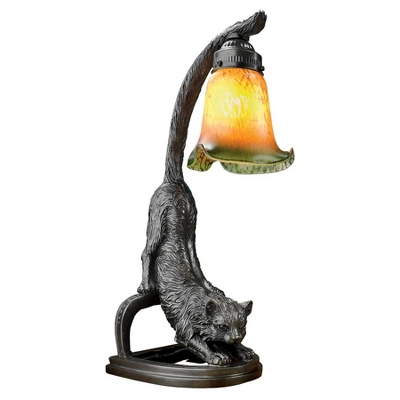 Design Toscano Crouching Cat, Flexing Feline Illuminated Sculpture 3 Design Toscano Crouching Cat, Flexing Feline Illuminated Sculpture