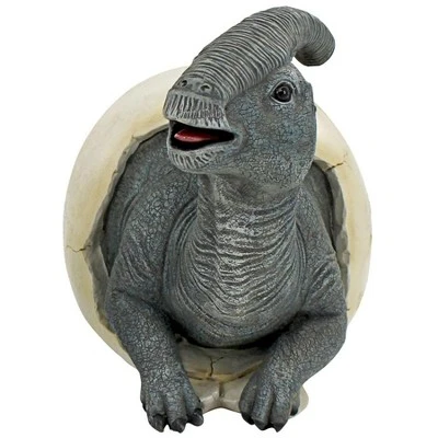 Design Toscano Prehistoric Parasaurolophus Dinosaur Egg Hatchling Garden Statue 4 Design Toscano Prehistoric Parasaurolophus Dinosaur Egg Hatchling Garden Statue - Image 2