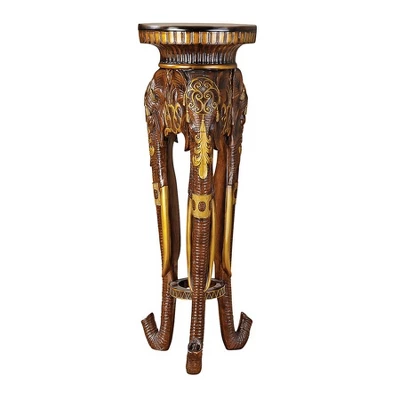 Design Toscano Majestic Elephant Sculptural Pedestal 4 Design Toscano Majestic Elephant Sculptural Pedestal - Image 2