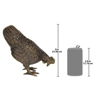 Design Toscano Barnyard Hen Solid Cast Bronze Garden Statue 6 Design Toscano Barnyard Hen Solid Cast Bronze Garden Statue - Image 4