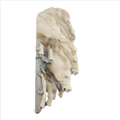 Design Toscano Neptune's Horses Of The Sea Sculptural Wall Frieze 7 Design Toscano Neptune's Horses Of The Sea Sculptural Wall Frieze - Image 5