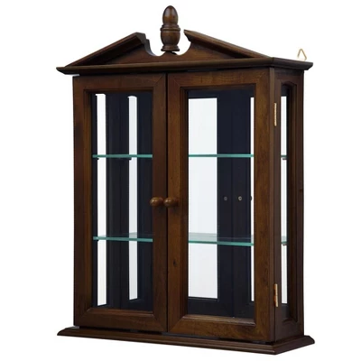 Design Toscano Amesbury Manor Hardwood Wall Curio Cabinet: Ebony Black Finish 9 Design Toscano Amesbury Manor Hardwood Wall Curio Cabinet: Ebony Black Finish - Image 7