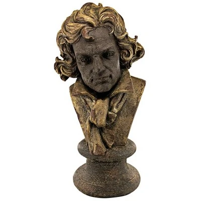 Design Toscano Ludwig Van Beethoven Sculptural Composer Bust 3 Design Toscano Ludwig Van Beethoven Sculptural Composer Bust