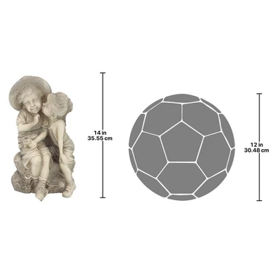 Design Toscano Kissing Kids Boy And Girl Statue 8 Design Toscano Kissing Kids Boy And Girl Statue - Image 6