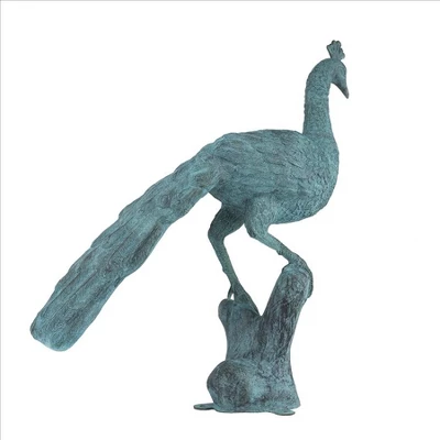 Design Toscano Pleasant Peacock Cast Bronze Garden Statue 4 Design Toscano Pleasant Peacock Cast Bronze Garden Statue - Image 2