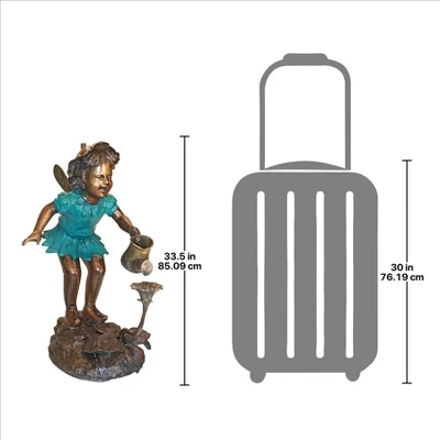 Design Toscano Francine, The Fairy Gardener Cast Bronze Garden Statue 7 Design Toscano Francine, The Fairy Gardener Cast Bronze Garden Statue - Image 5