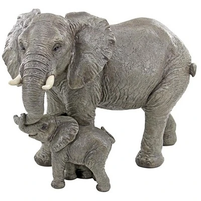 Design Toscano Herd Mentality Mother And Calf Elephant Statue 3 Design Toscano Herd Mentality Mother And Calf Elephant Statue