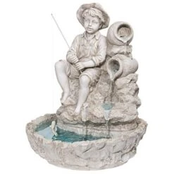 Design Toscano Little Fisherman At The Fishin' Hole Sculptural Fountain