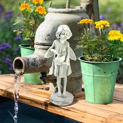 Design Toscano Rose Garden Fairy With Watering Can Statue 3 Design Toscano Rose Garden Fairy With Watering Can Statue