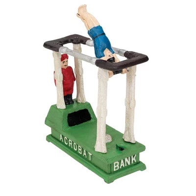 Design Toscano The Acrobat Collectors' Die-Cast Iron Mechanical Coin Bank 3 Design Toscano The Acrobat Collectors' Die-Cast Iron Mechanical Coin Bank