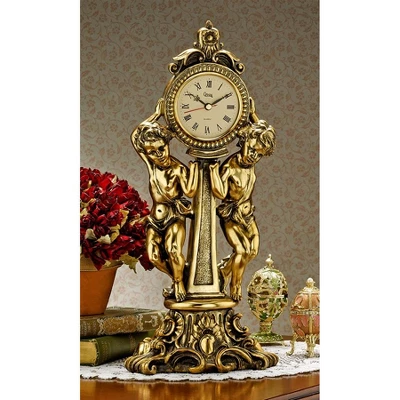 Design Toscano Amboise Twin Cherubs Mantel Clock 3 Design Toscano Amboise Twin Cherubs Mantel Clock