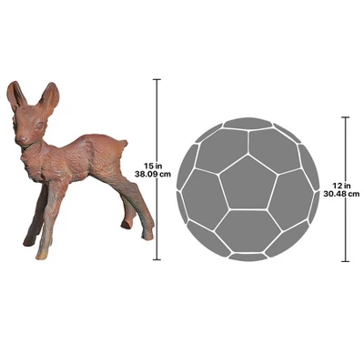 Design Toscano The Deer Fawn Sculpture 4 Design Toscano The Deer Fawn Sculpture - Image 2