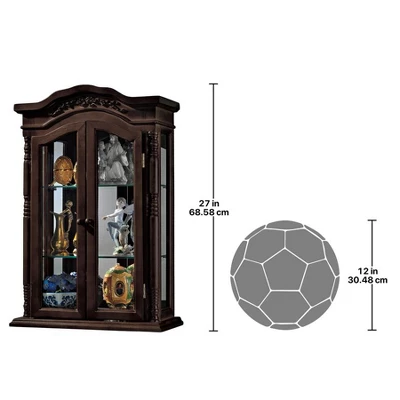 Design Toscano Beacon Hill Hardwood Wall Curio Cabinet 4 Design Toscano Beacon Hill Hardwood Wall Curio Cabinet - Image 2