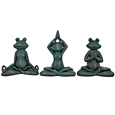Design Toscano Relax, Renew And Ribbit Zen Garden Frog Statues 3 Design Toscano Relax, Renew And Ribbit Zen Garden Frog Statues