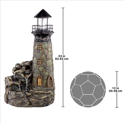 Design Toscano Seaside Lighthouse LED Illuminated Cascading Garden Fountain 9 Design Toscano Seaside Lighthouse LED Illuminated Cascading Garden Fountain - Image 7