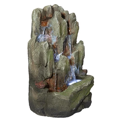 Design Toscano Lost Falls Cascading Waterfall Illuminated Tabletop Fountain 3 Design Toscano Lost Falls Cascading Waterfall Illuminated Tabletop Fountain