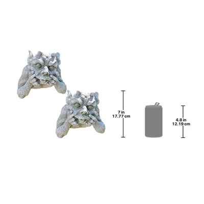Design Toscano Gnash The Grotesque Gargoyle Wall Sculptures: Set Of 2 3 Design Toscano Gnash The Grotesque Gargoyle Wall Sculptures: Set Of 2