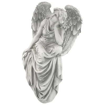 Design Toscano Resting Grace Sitting Angel Sculpture - Large, Off-White 5 Design Toscano Resting Grace Sitting Angel Sculpture - Large, Off-White - Image 3