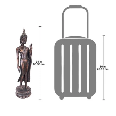Design Toscano Free From Fear Standing Buddha Statue 8 Design Toscano Free From Fear Standing Buddha Statue - Image 6