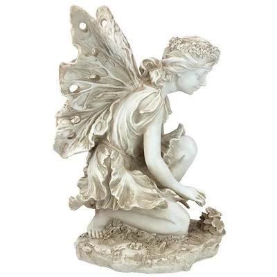 Design Toscano Fiona, The Flower Fairy Sculpture - Off-White 7 Design Toscano Fiona, The Flower Fairy Sculpture - Off-White - Image 5