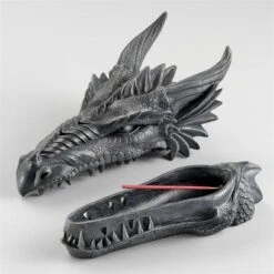 Design Toscano Stryker The Smoking Dragon Sculptural Incense Box