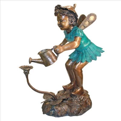 Design Toscano Francine, The Fairy Gardener Cast Bronze Garden Statue 5 Design Toscano Francine, The Fairy Gardener Cast Bronze Garden Statue - Image 3