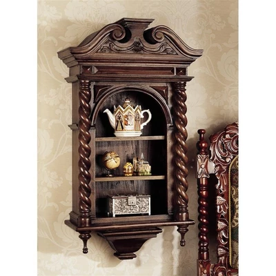 Design Toscano Charles II Wall Curio Cabinet 2 Design Toscano Charles II Wall Curio Cabinet