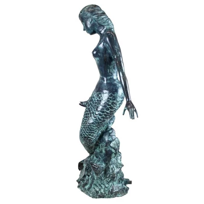 Design Toscano Goddess Of The Sea, Mermaid Of The Isles Spitting Bronze Garden Statue 6 Design Toscano Goddess Of The Sea, Mermaid Of The Isles Spitting Bronze Garden Statue - Image 4