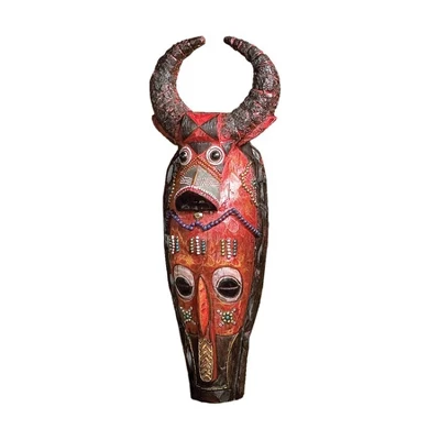 Design Toscano Masks Of The Congo Wall Sculptures: Cape Buffalo 3 Design Toscano Masks Of The Congo Wall Sculptures: Cape Buffalo