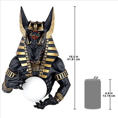 Design Toscano Anubis, Egyptian God Of The Underworld Illuminated Wall Sculpture 10 Design Toscano Anubis, Egyptian God Of The Underworld Illuminated Wall Sculpture - Image 8