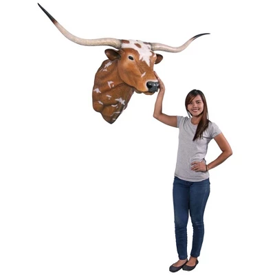 Design Toscano Texas Longhorn Bull Sculptural Wall Trophy - Multicolored 5 Design Toscano Texas Longhorn Bull Sculptural Wall Trophy - Multicolored - Image 3