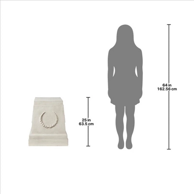 Design Toscano Grande Laurel Sculptural Plinth Base 6 Design Toscano Grande Laurel Sculptural Plinth Base - Image 4