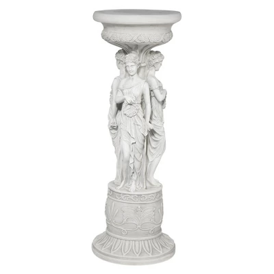 Design Toscano Chatsworth Manor Neoclassical Sculptural Pedestal 4 Design Toscano Chatsworth Manor Neoclassical Sculptural Pedestal - Image 2