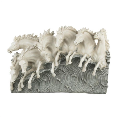 Design Toscano Neptune's Horses Of The Sea Sculptural Wall Frieze 3 Design Toscano Neptune's Horses Of The Sea Sculptural Wall Frieze