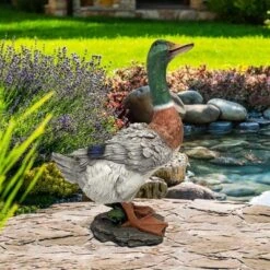 Design Toscano Mallard Duck Statue - Multicolored