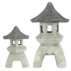 Design Toscano Pagoda Lantern Sculpture: Set Of Medium And Large -Design Toscano GUEST 46d26bce 77f1 4baf 8e30 7666ac7f58db