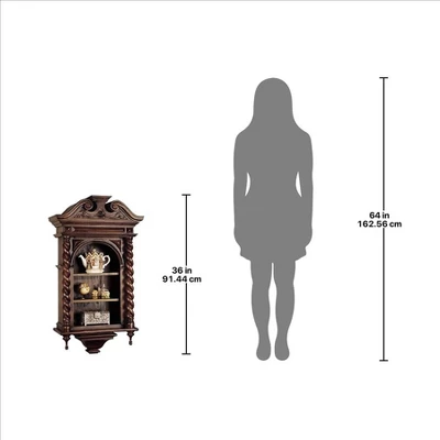 Design Toscano Charles II Wall Curio Cabinet 3 Design Toscano Charles II Wall Curio Cabinet - Image 2