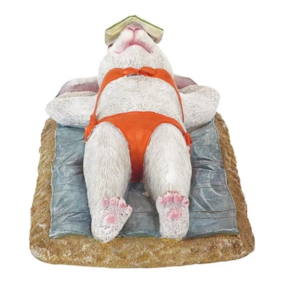 Design Toscano Beach Bunny Soaking Up Some Rays Rabbit Garden Statue 6 Design Toscano Beach Bunny Soaking Up Some Rays Rabbit Garden Statue - Image 4