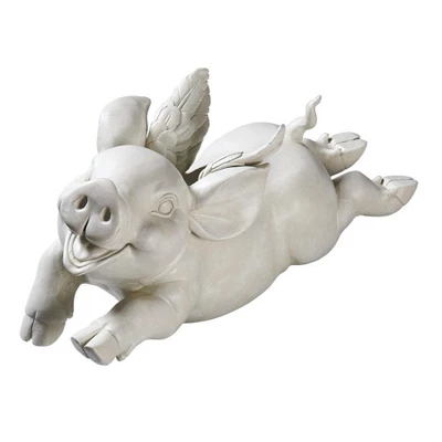 Design Toscano If Pigs Had Wings Sculpture 3 Design Toscano If Pigs Had Wings Sculpture