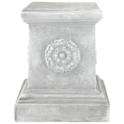 Design Toscano English Rosette Garden Sculptural Plinth: Large 6 Design Toscano English Rosette Garden Sculptural Plinth: Large - Image 4