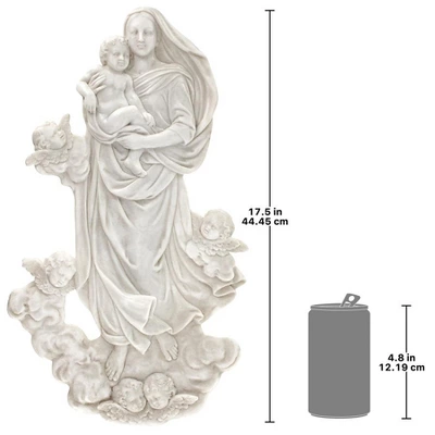 Design Toscano Raphael's Sistine Madonna Marble Resin Wall Sculpture 8 Design Toscano Raphael's Sistine Madonna Marble Resin Wall Sculpture - Image 6