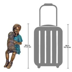 Design Toscano Puppy Kisses, Sitting Girl Cast Bronze Garden Statue -Design Toscano GUEST 5933be22 338d 498e b9de a962d7debf34