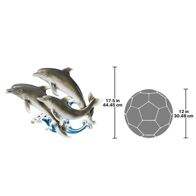 Design Toscano The Good Seas Dolphin Wall Sculpture 4 Design Toscano The Good Seas Dolphin Wall Sculpture - Image 2