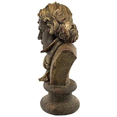 Design Toscano Ludwig Van Beethoven Sculptural Composer Bust 5 Design Toscano Ludwig Van Beethoven Sculptural Composer Bust - Image 3