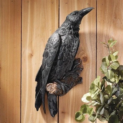 Design Toscano The Raven's Perch Wall Sculpture: Set Of Two 7 Design Toscano The Raven's Perch Wall Sculpture: Set Of Two - Image 5