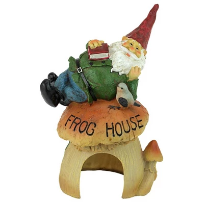 Design Toscano Gnome Frog House Garden Statue - Multicolored 4 Design Toscano Gnome Frog House Garden Statue - Multicolored - Image 2