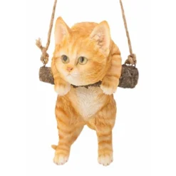 Design Toscano Orange Tabby Kitty On A Perch Hanging Cat Sculpture - Multicolored -Design Toscano GUEST 602ada63 a09b 41d8 8e7c 7b7782c571d9
