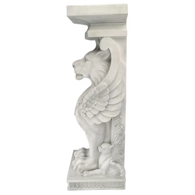 Design Toscano Trapezophoron Sculptural Winged Lion Pedestal 5 Design Toscano Trapezophoron Sculptural Winged Lion Pedestal - Image 3