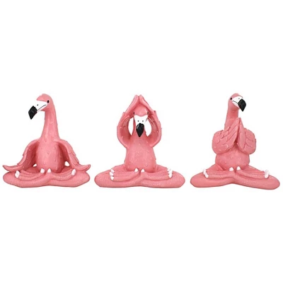 Design Toscano The Zen Of Pink Flamingos Yoga Garden Statues: Large 4 Design Toscano The Zen Of Pink Flamingos Yoga Garden Statues: Large - Image 2
